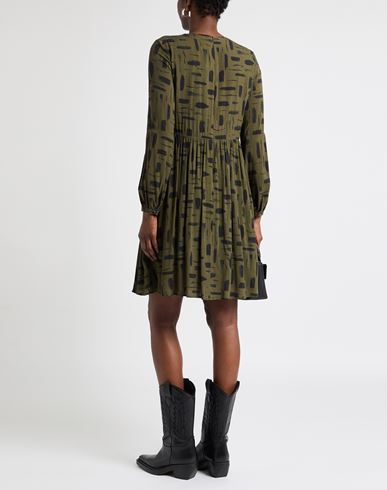 Woman Mini dress Military green Size 4 Viscose