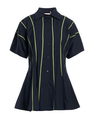 Woman Shirt Navy Size M Polyester, Viscose