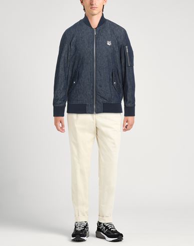 Maison Kitsuné Man Denim outerwear Blue Size M Cotton