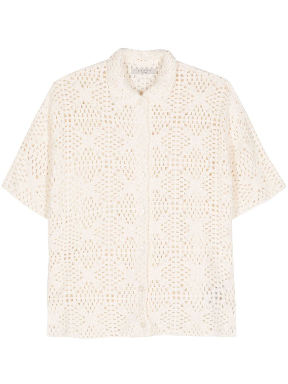 Milly organic cotton crochet top - Neutrals