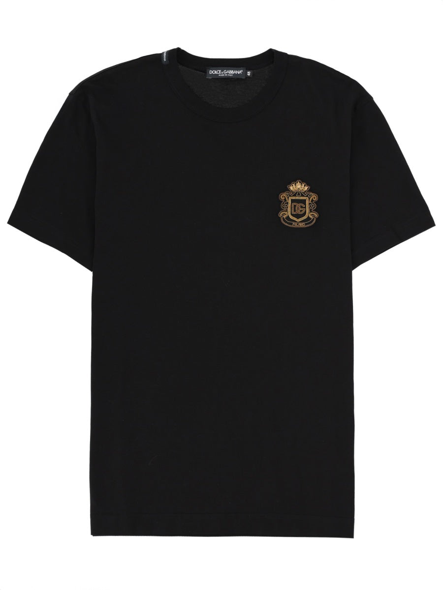 Cotton T-shirt with Heraldic Patch