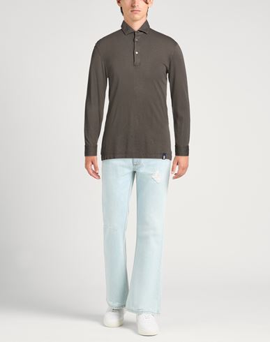 Man Polo shirt Lead Size L Cotton, Cashmere