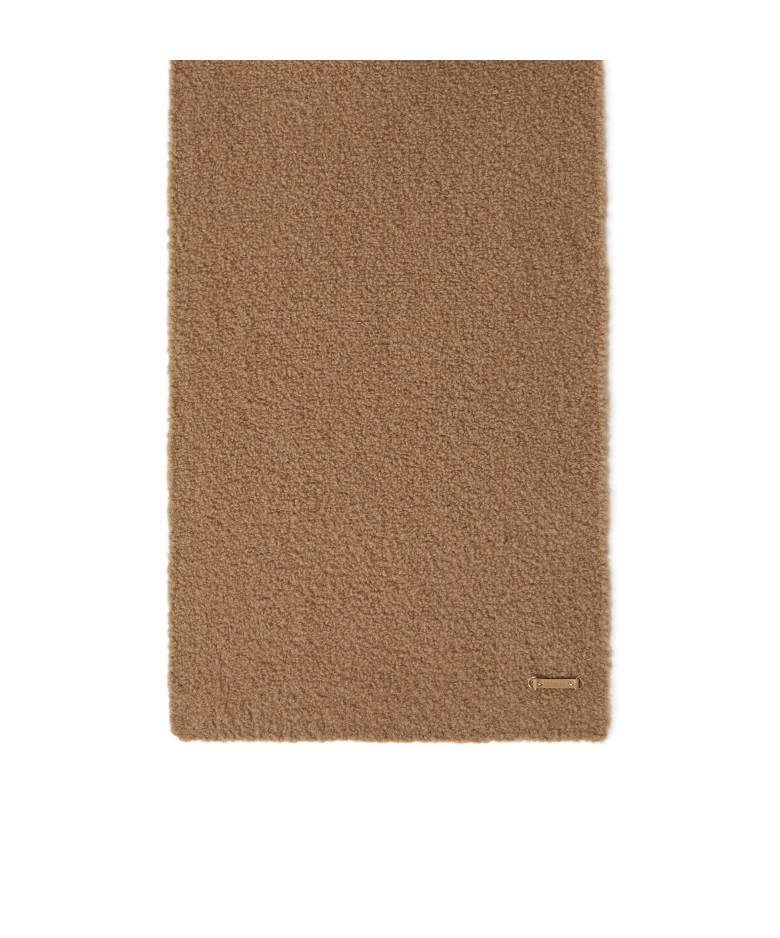 Bouclé silk and camel scarf