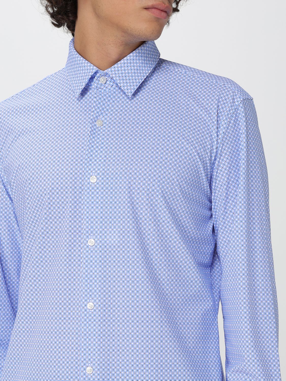 Shirt Men color Gnawed Blue