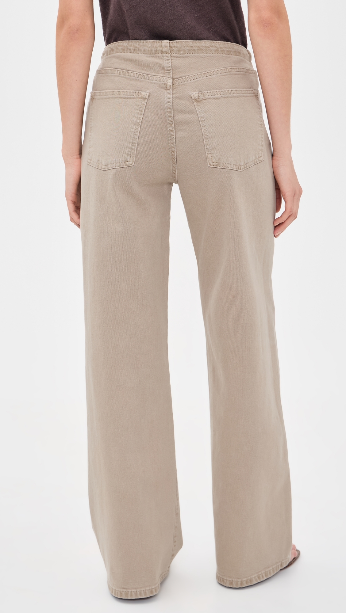 The Big Easy Pull On Wide Leg Jeans Sand Dollar