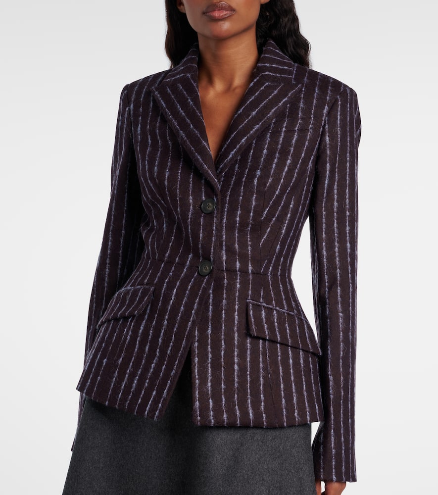 Pinstripe wool and mohair blazer