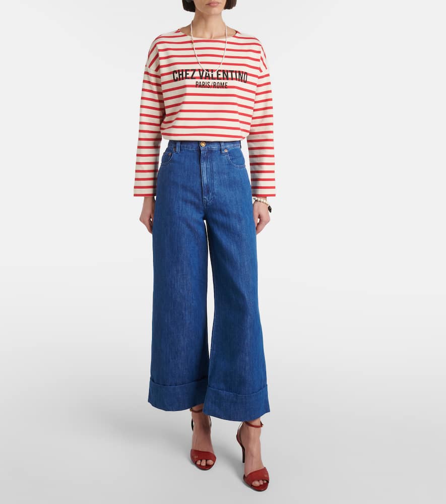 High-rise wide-leg jeans