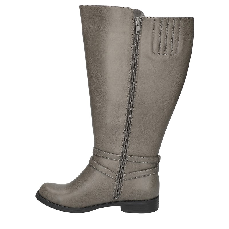 Women's Bay Plus Plus Wide Calf Knee High Boots (Grey Synthetic)