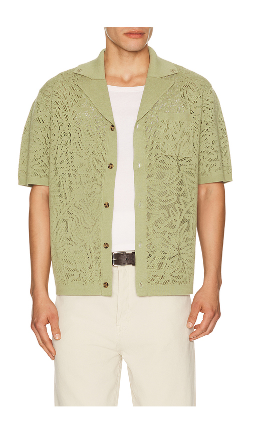 DrÃ´le De Monsieur Chemise Maille Dentelle in Green. S. Also in