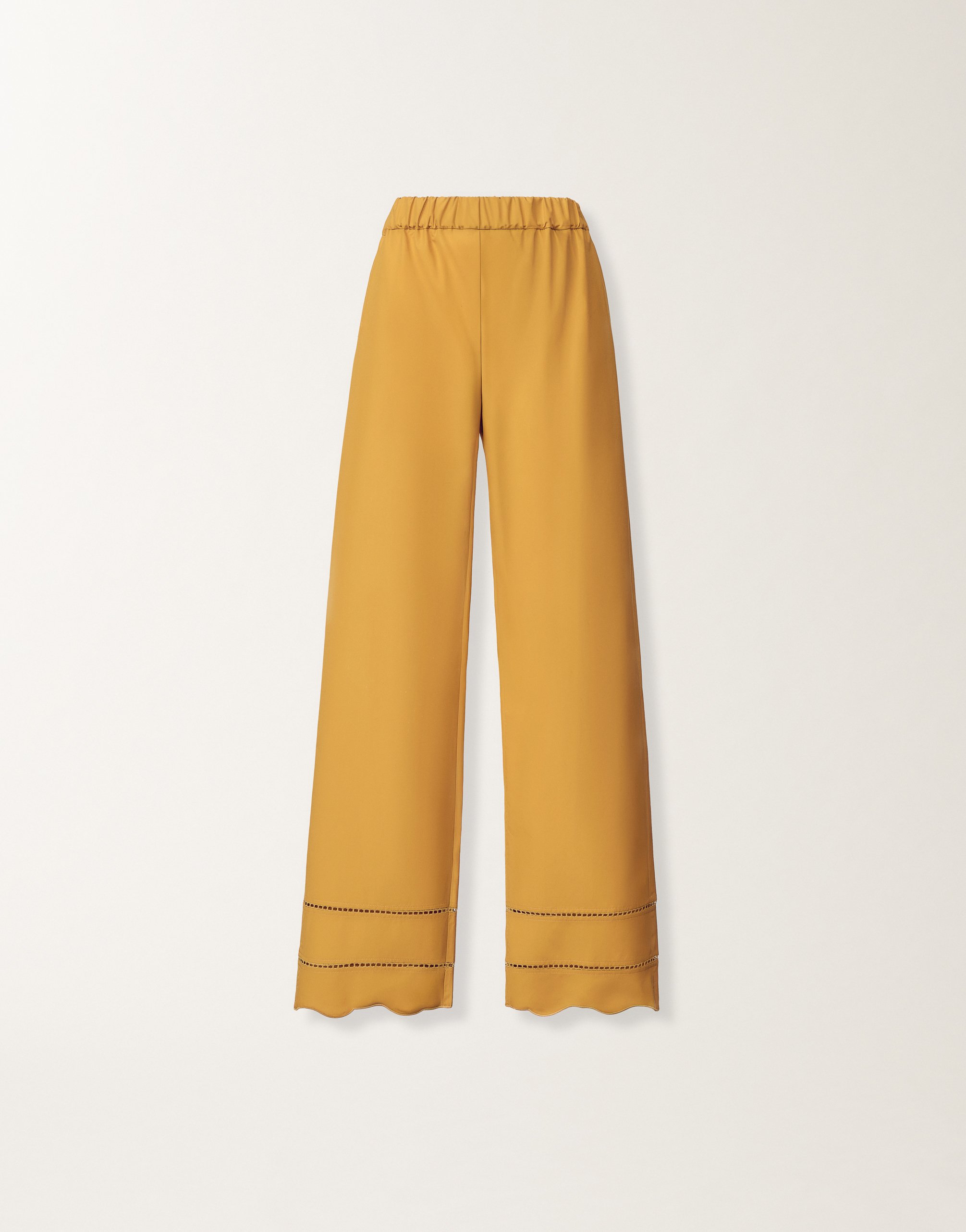 Poplin pants, mustard