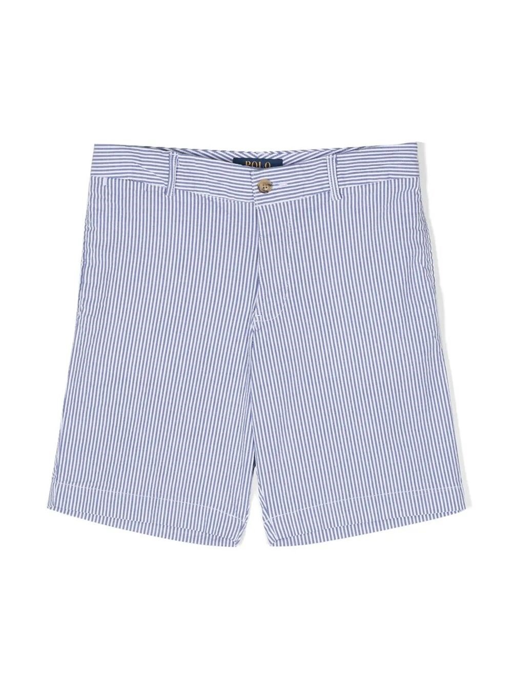 Stretch Cotton Seersucker Shorts