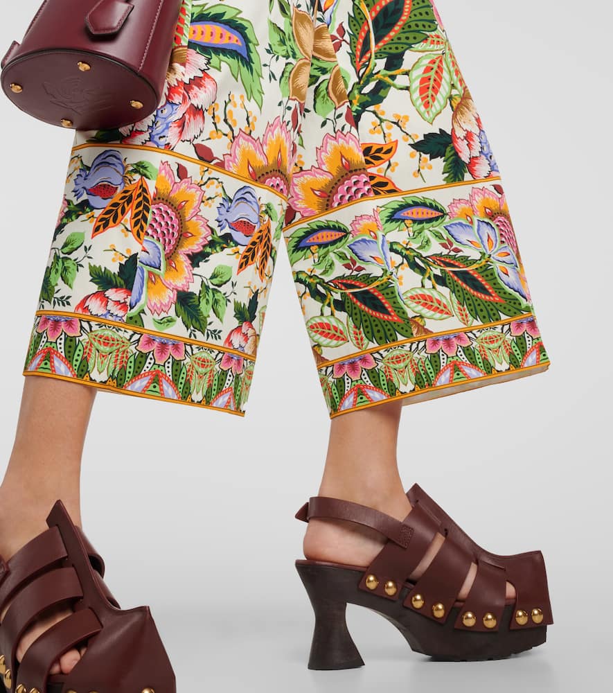 Floral cotton culottes
