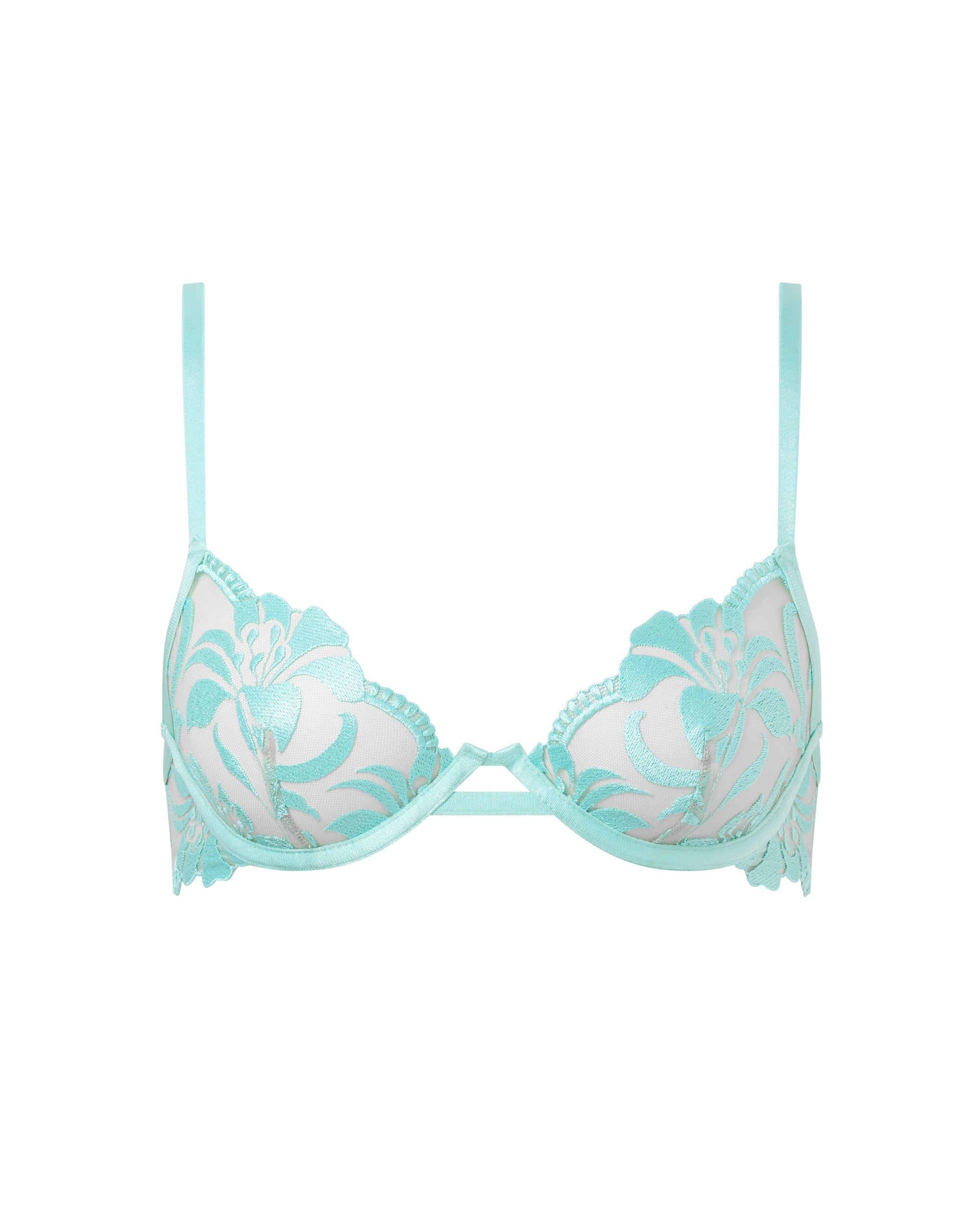 Bluebella Leonora Wired Bra Island Paradise Blue/Sheer