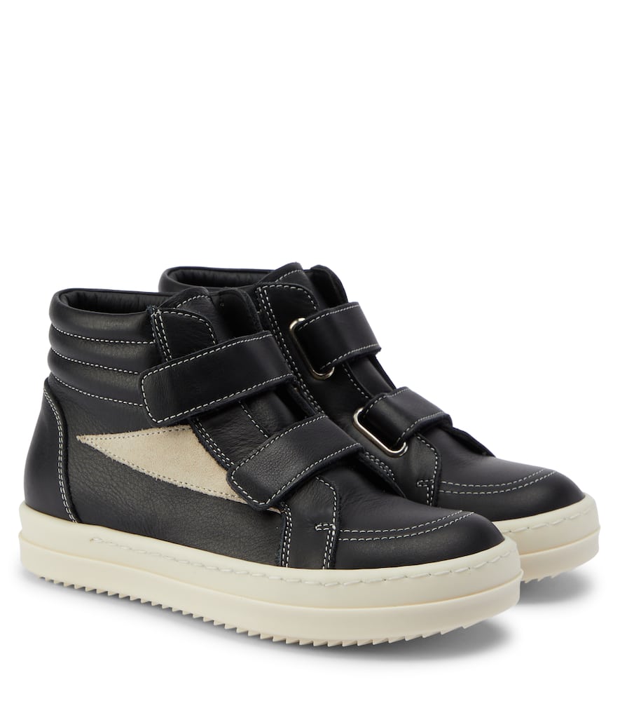 Rick Owens Kids Straps Vintage leather high-top sneakers