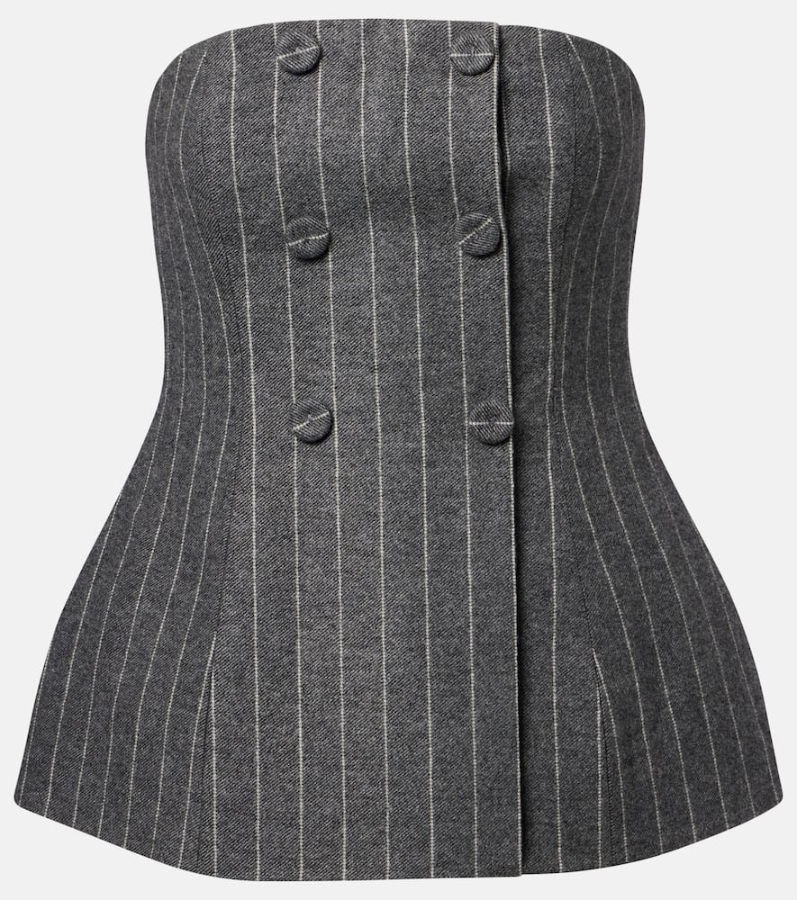Double-breasted striped top