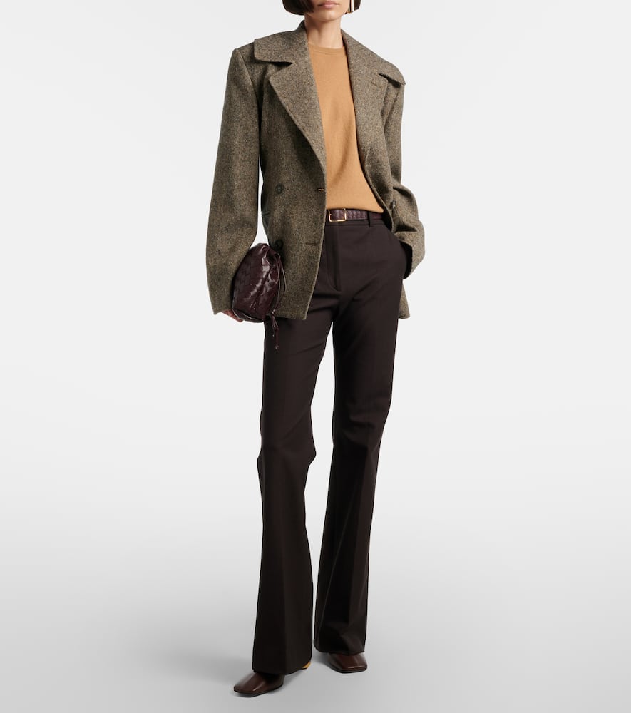 Tafira high-rise gabardine flared pants