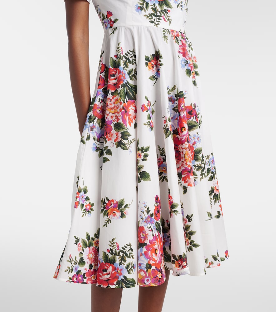 Floral cotton midi dress