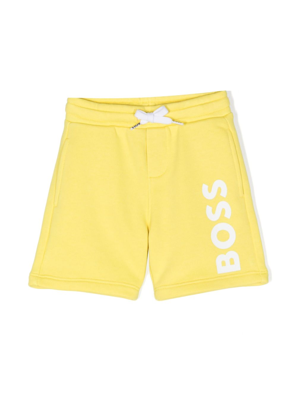 Logo-print cotton shorts - Yellow