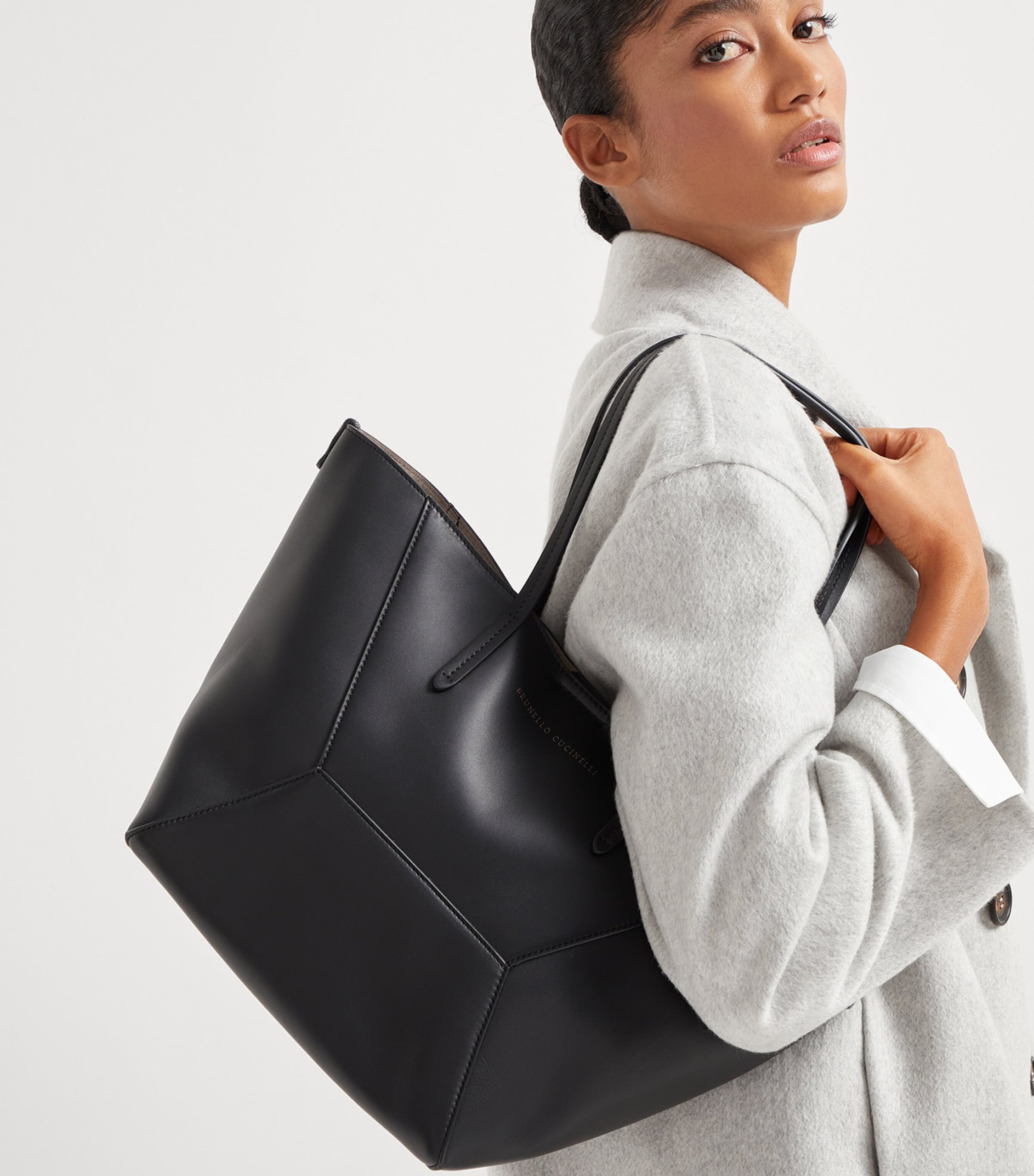 Small Calfskin Bc Duo Tote Bag