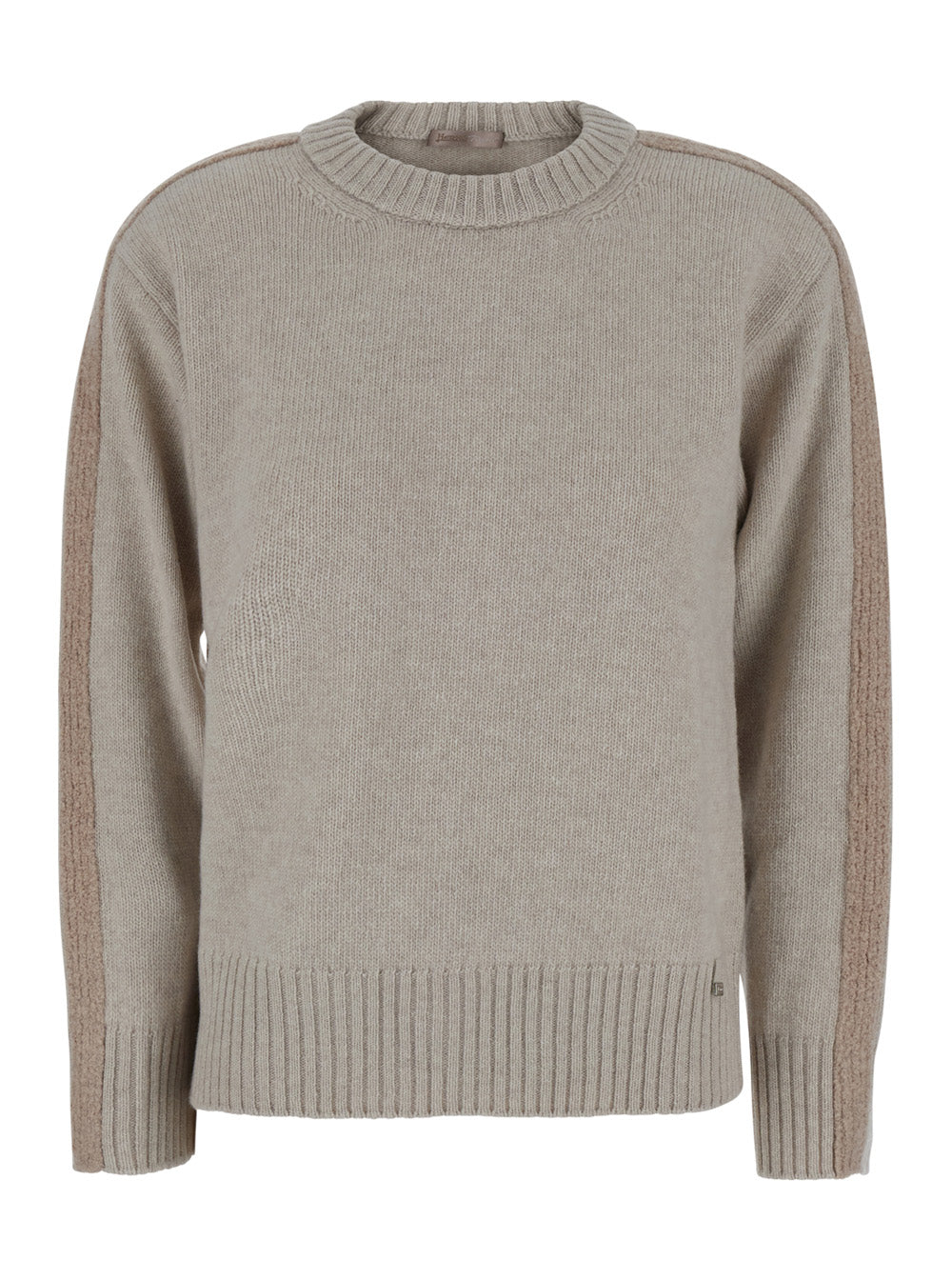 Wool Crewneck Sweater — Beige