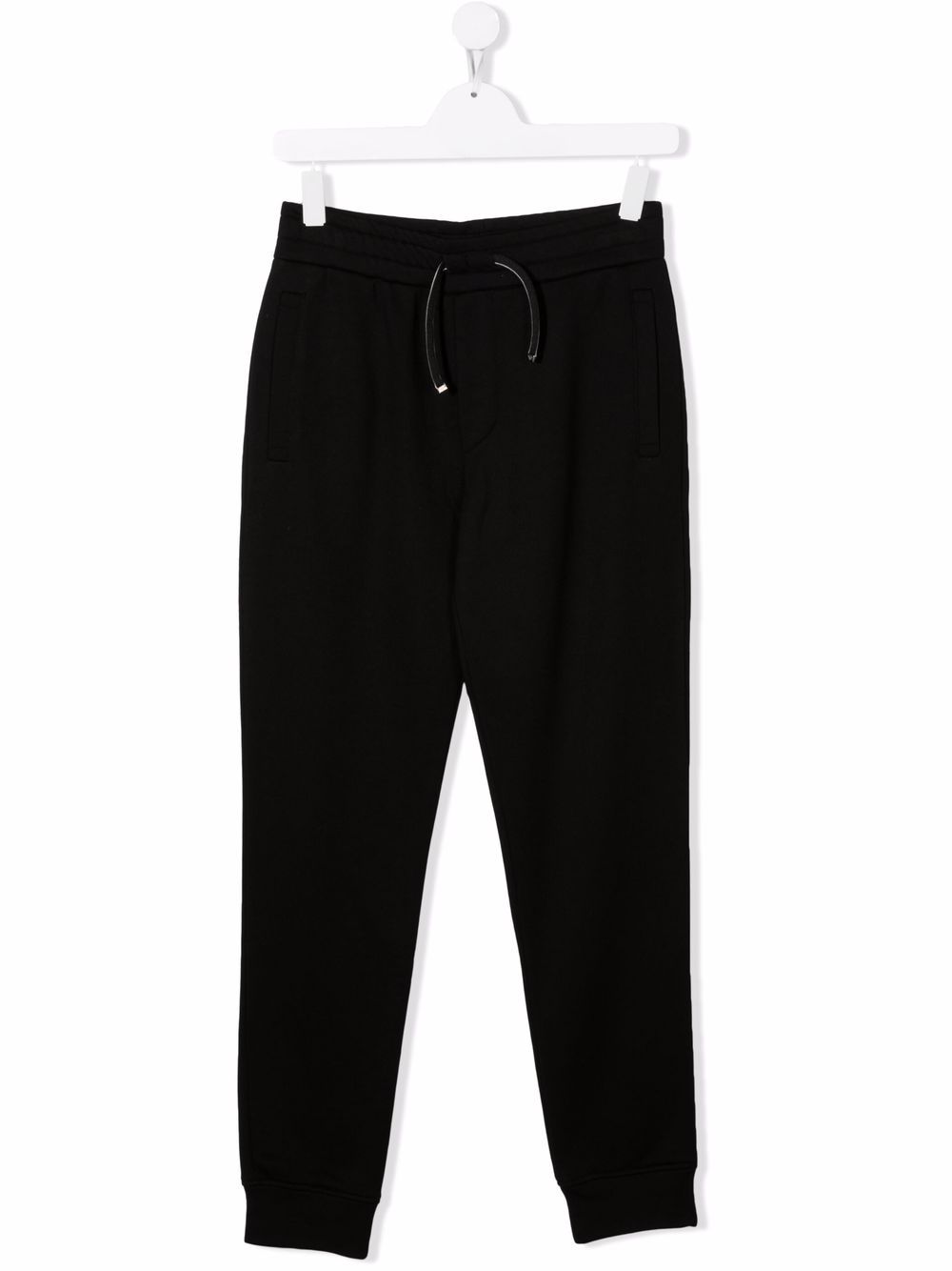 Drawstring jersey track pants - Black