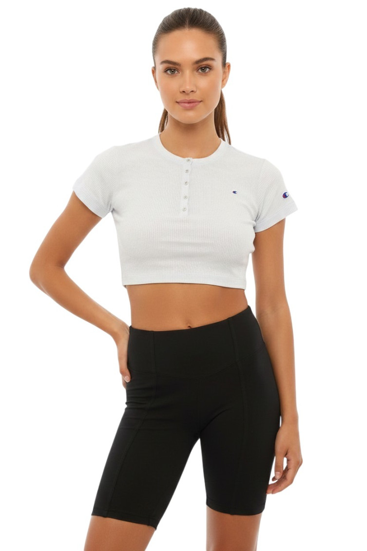 White Solid Crew Neck T-Shirt