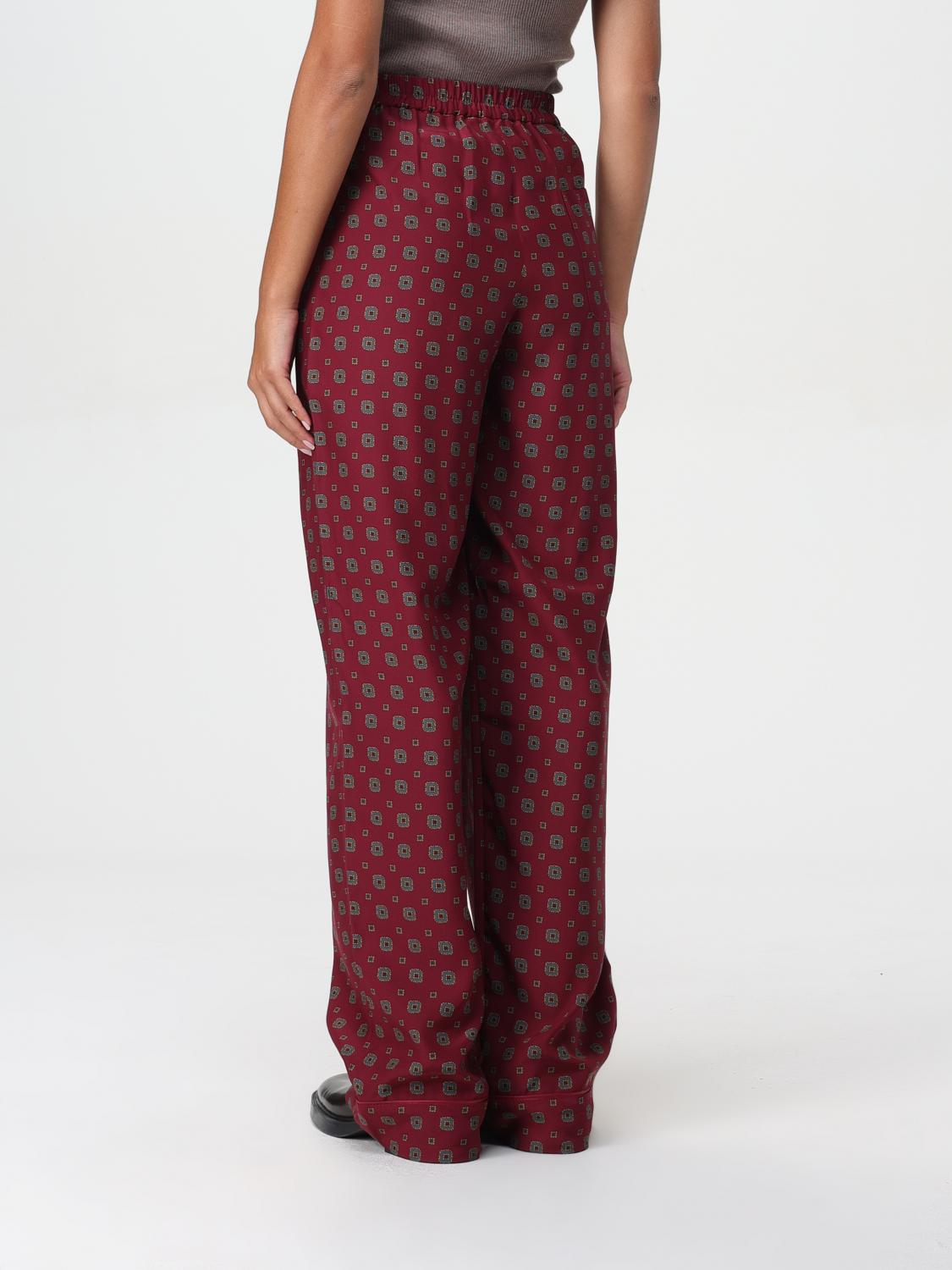 Pants Woman color Burgundy