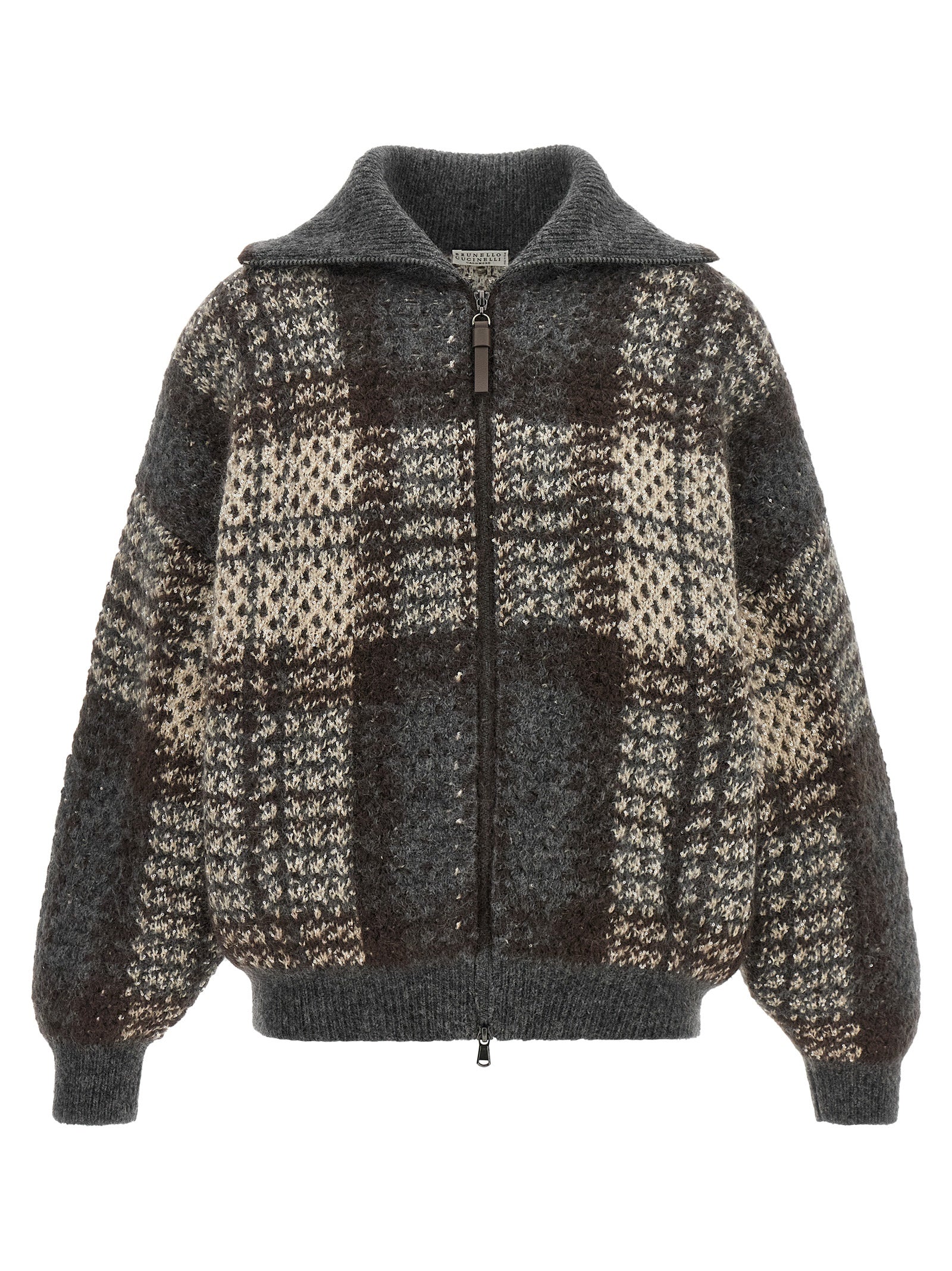 Dazzling Tartan Cardigan — Gray