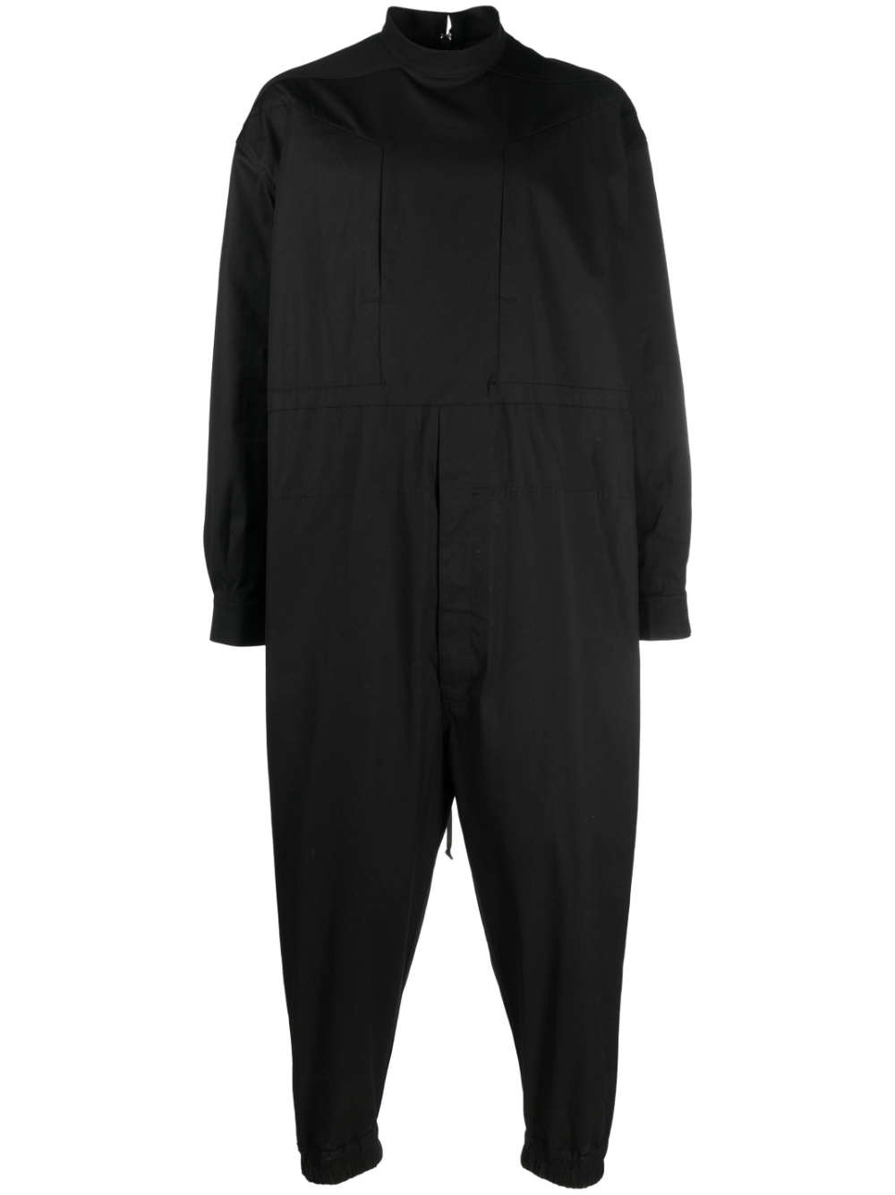 High-neck balloon-fit jumpsuit - Black