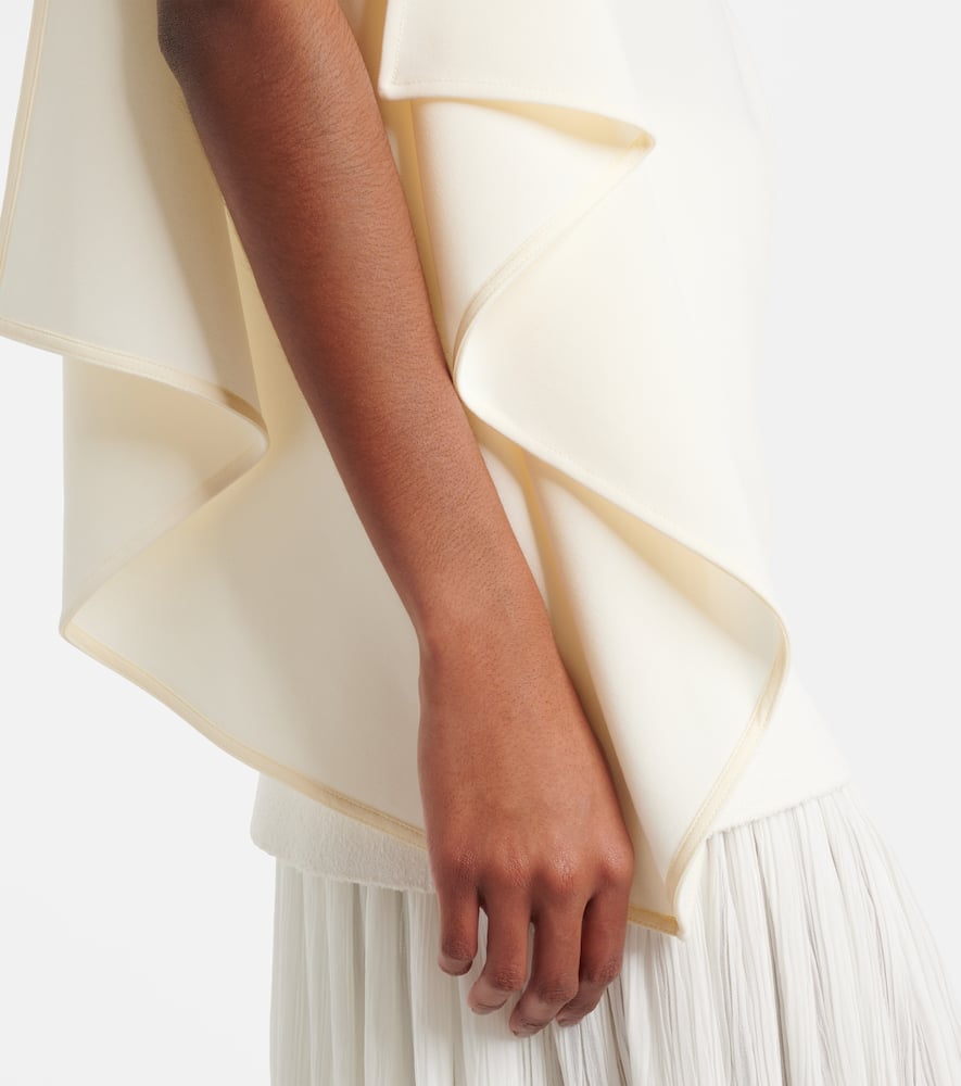 Alyssa draped crêpe top