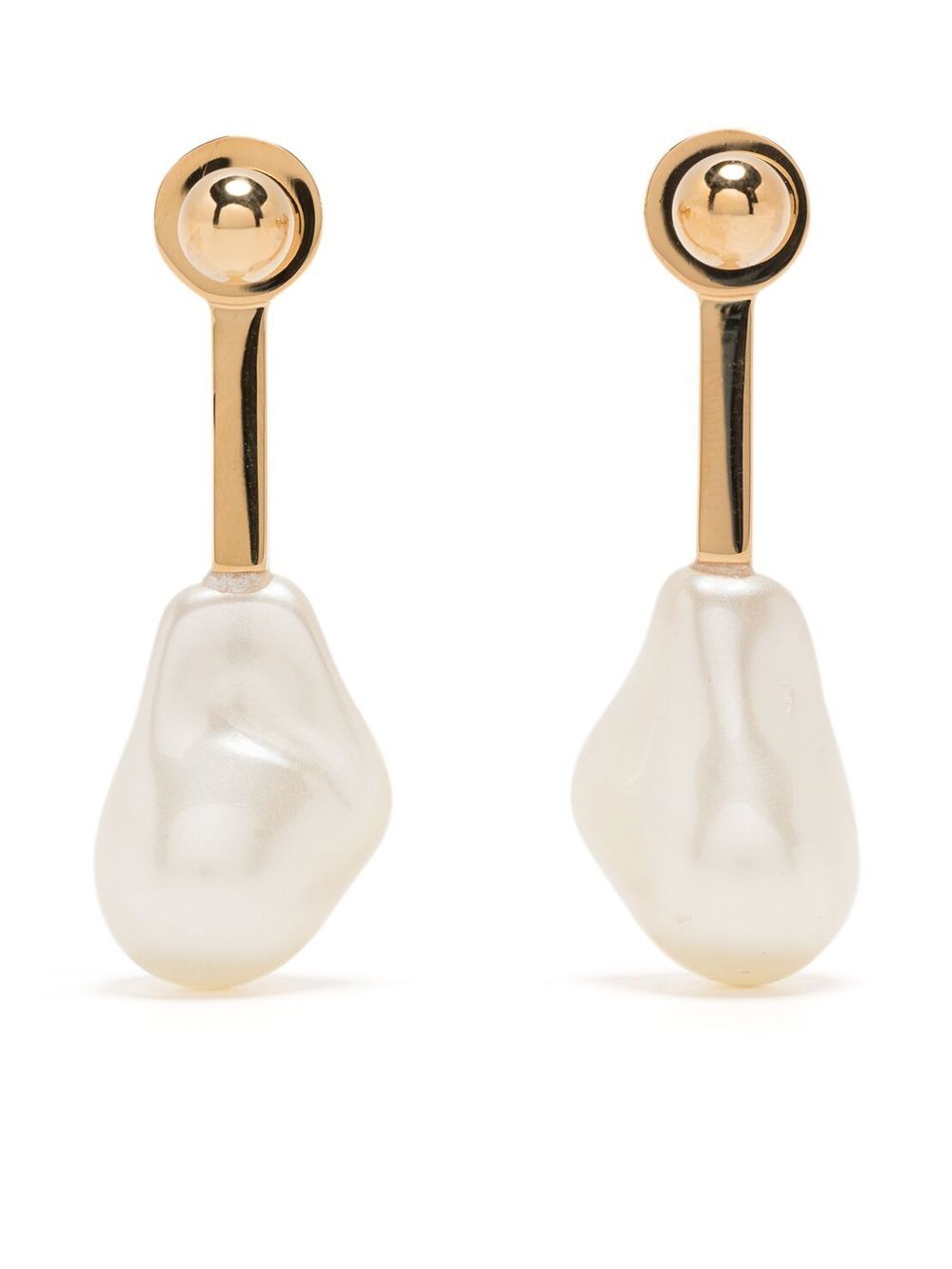 Pearl drop earrings - White