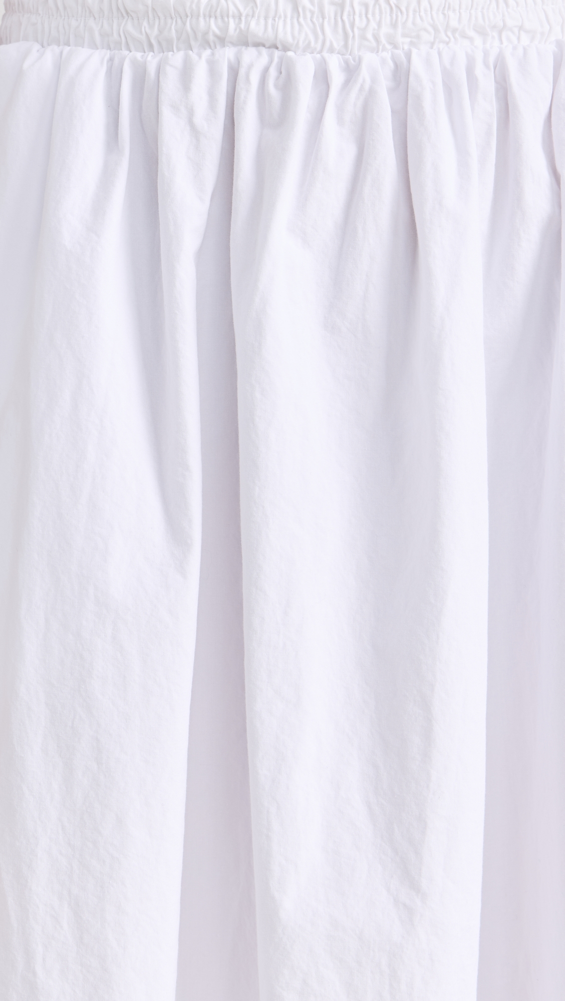 Fine Poplin Double Maxi Skirt White