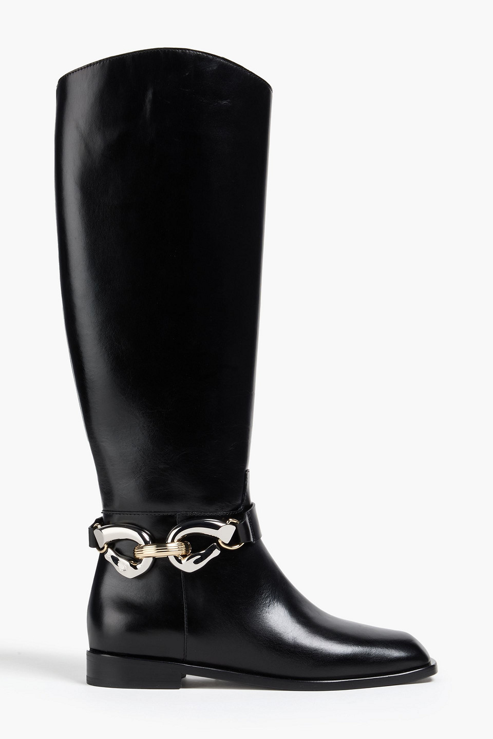 Jessa embellished leather knee boots - Black - US 5.5