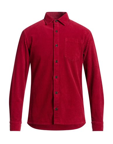 Man Shirt Red Size S Cotton, Elastane