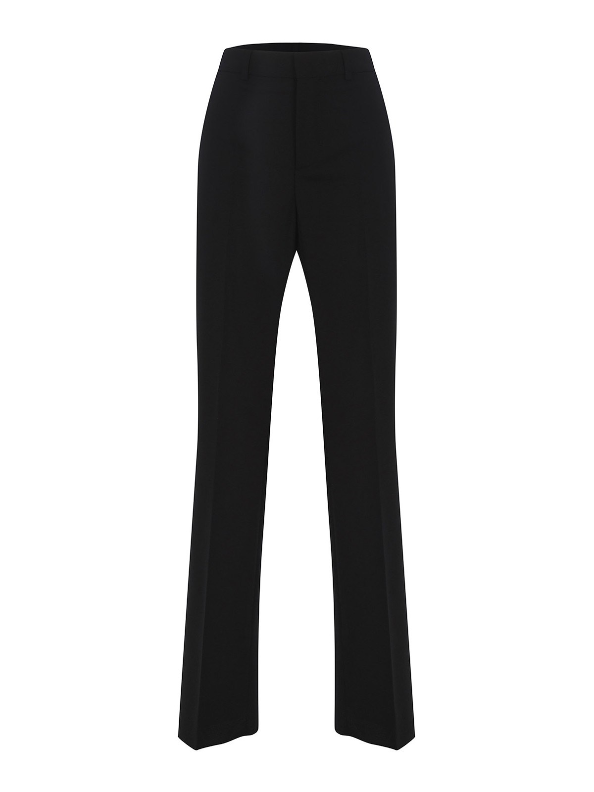 Wool blend high rise trousers