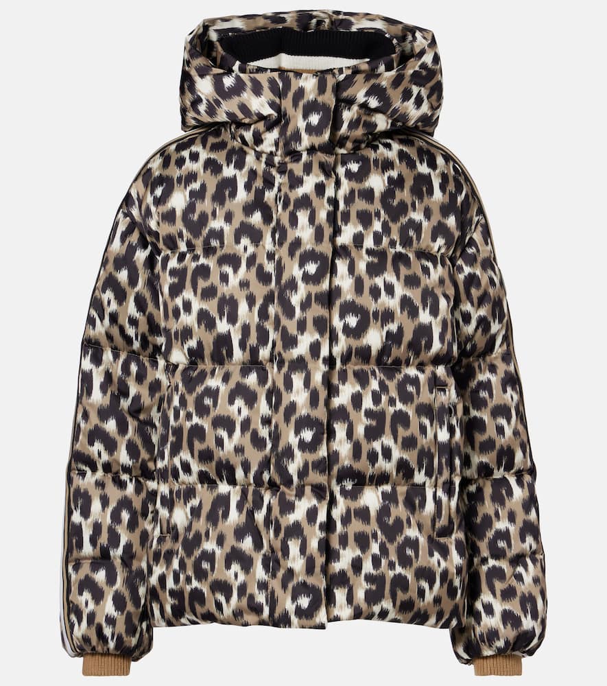 Ada leopard-print down ski jacket