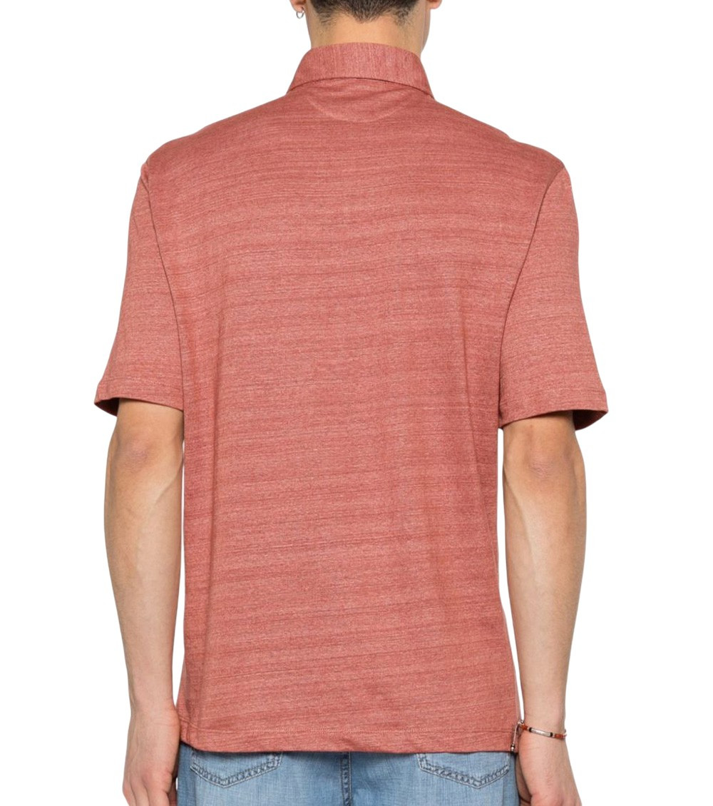 Linen And Cotton Polo Shirt