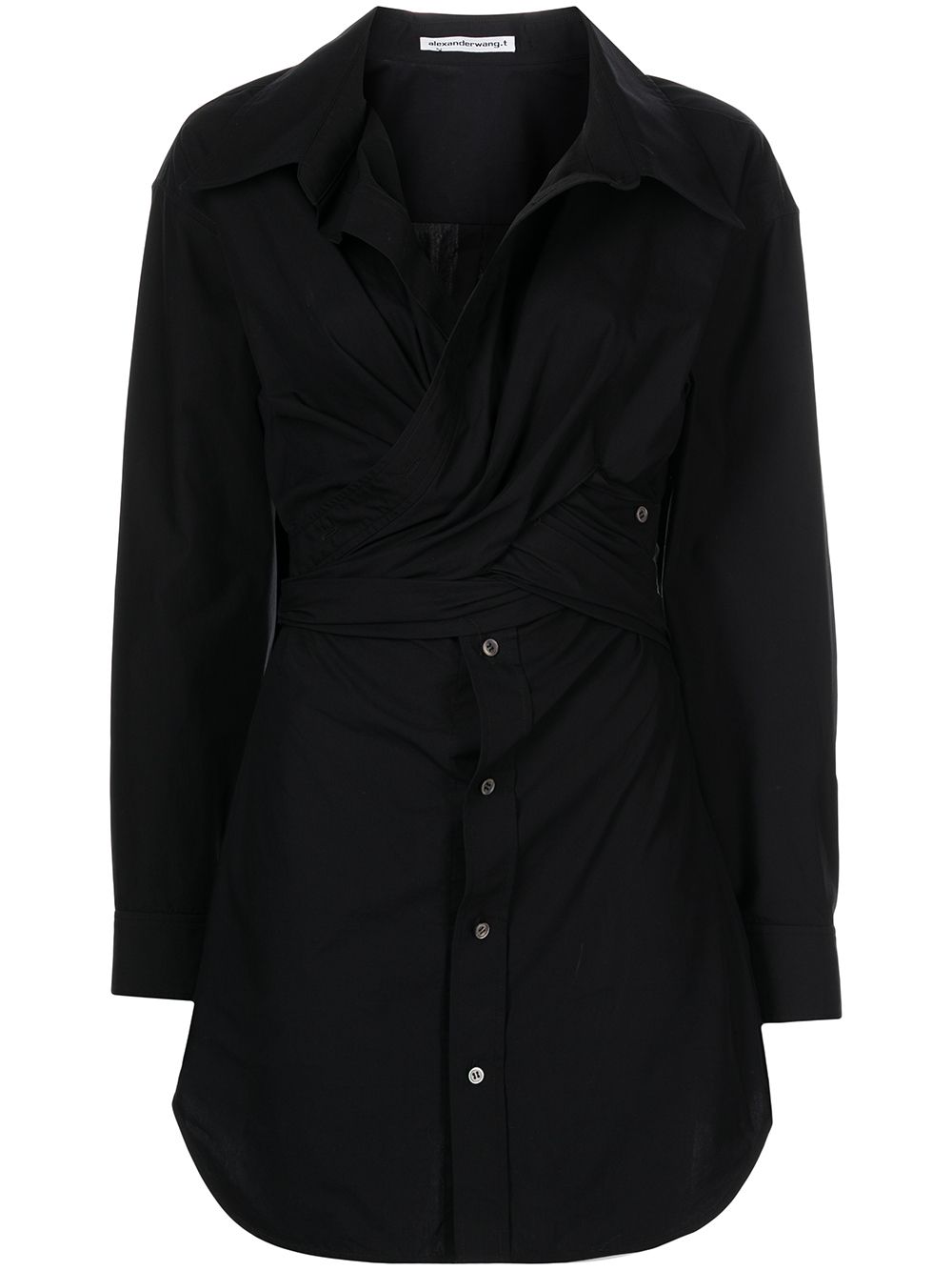 Crossed front shirtdress