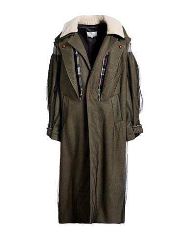 Woman Coat Military green Size 0 Wool