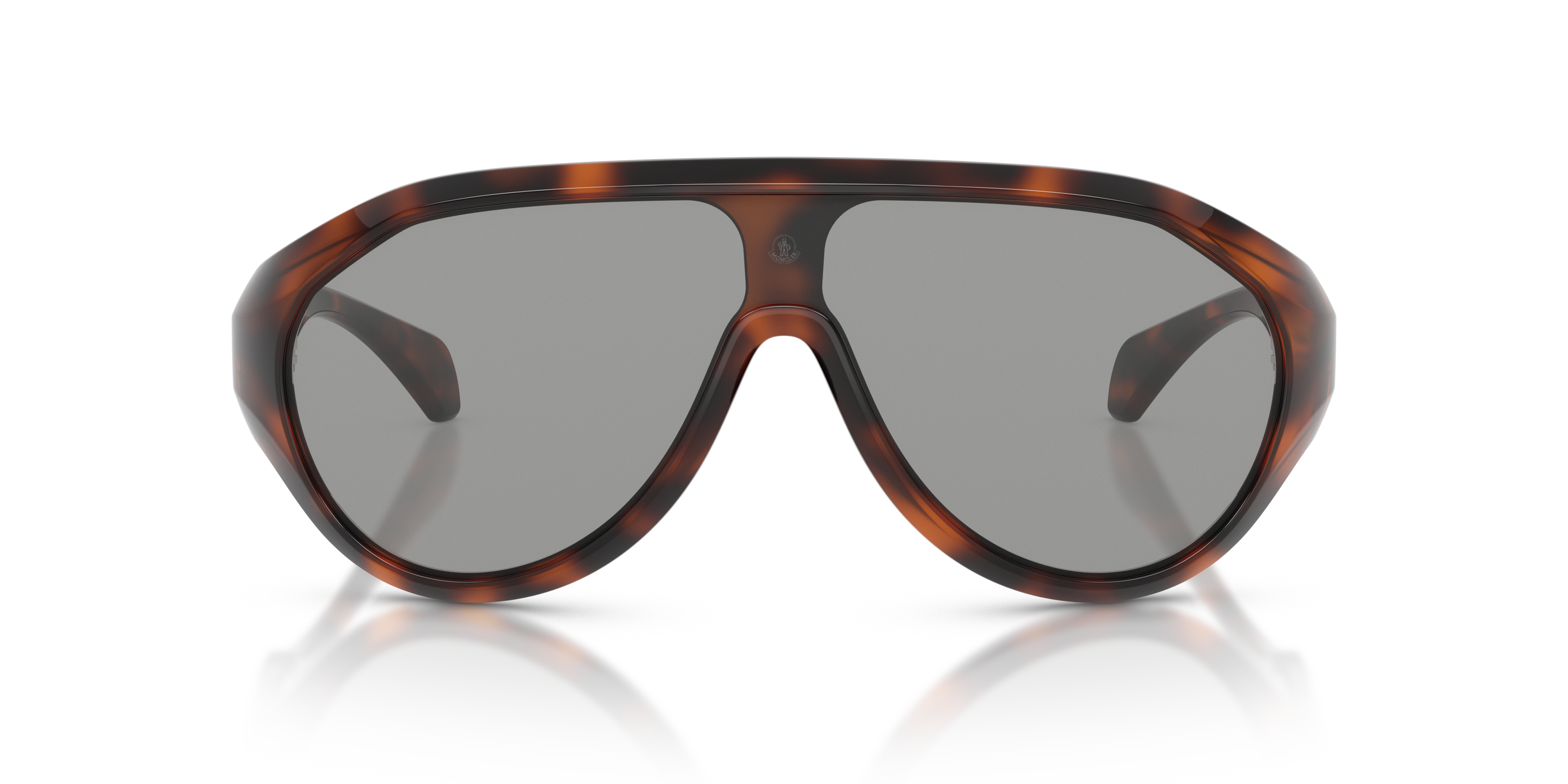 Moncler Uniseks Moncler ME8009U BOMBOLLE 5026/1 Zonnebrillen Geïnjecteerd Schildpad Grijs Rotonde Normaa