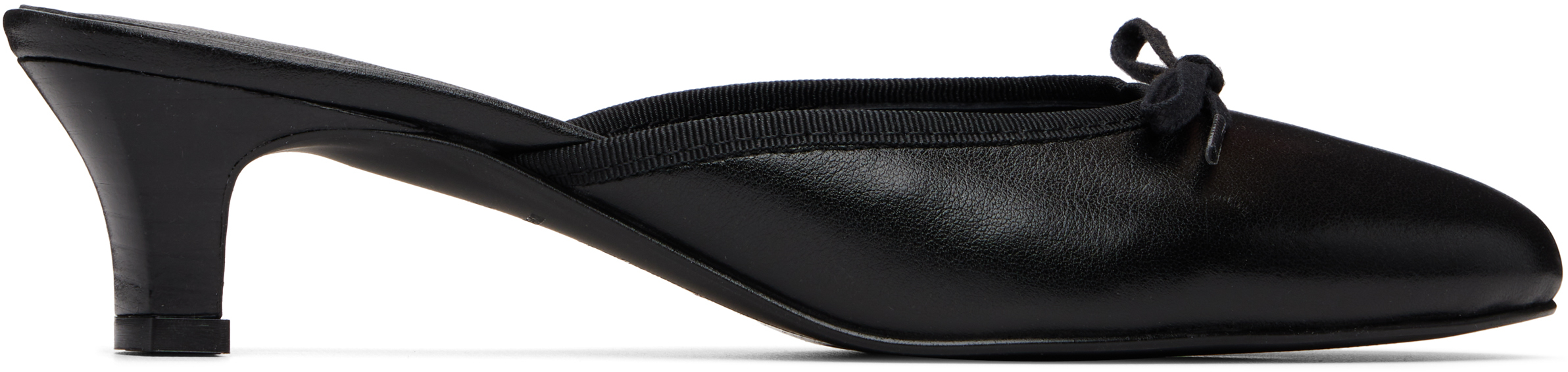 Black Petra Mule Heels