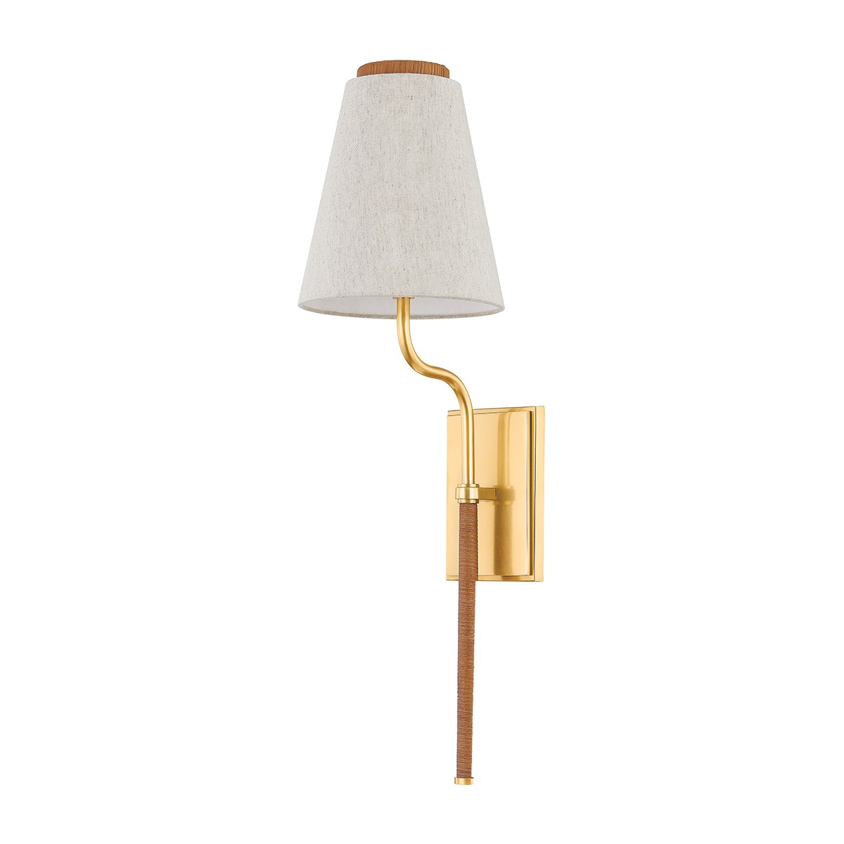 Aged Brass Wall Sconce from the Sullivan Collection