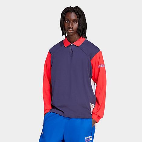 Men's FIFA World Cup 94 Graphic Long-Sleeve Polo Shirt in Noble Ink