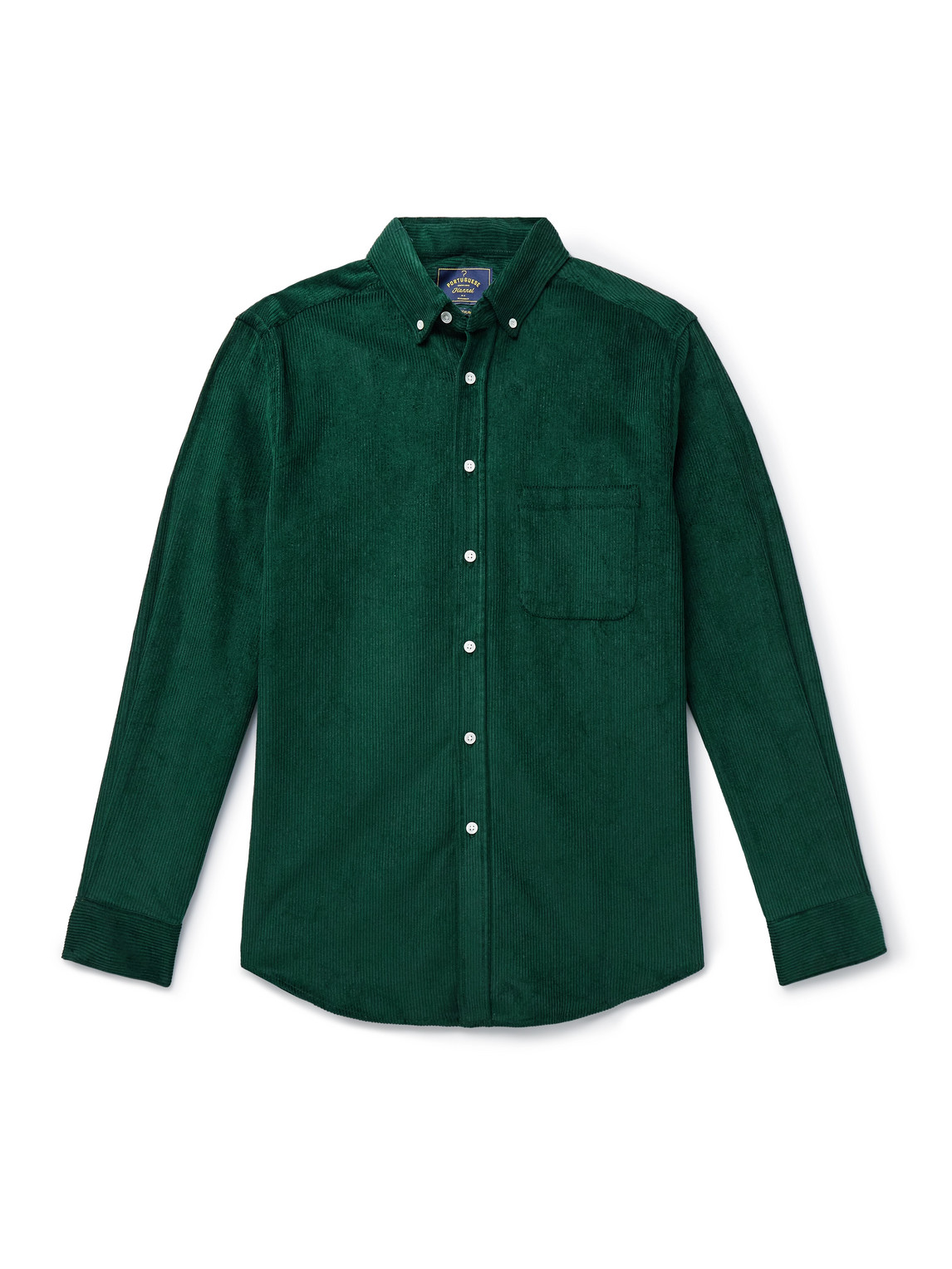 Lobo Button-Down Collar Cotton-Corduroy Shirt