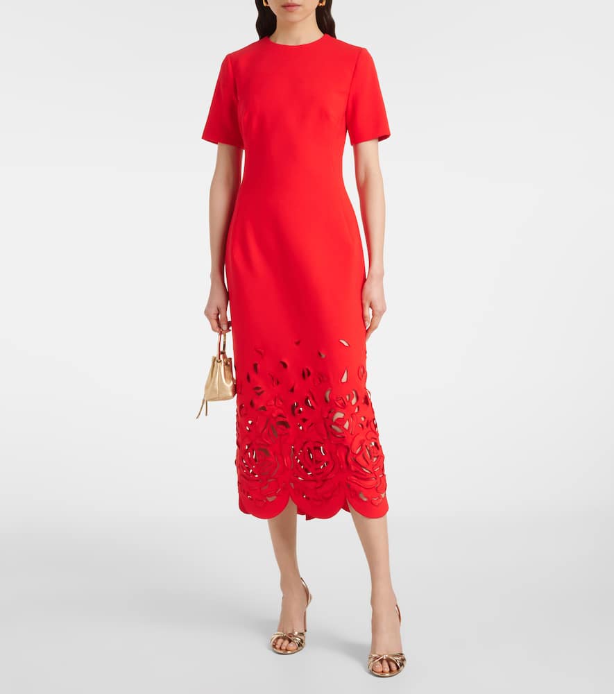 Floral cutout cocktail dress