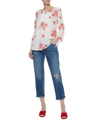 Iris & Ink Woman Top White Size 2 Cotton