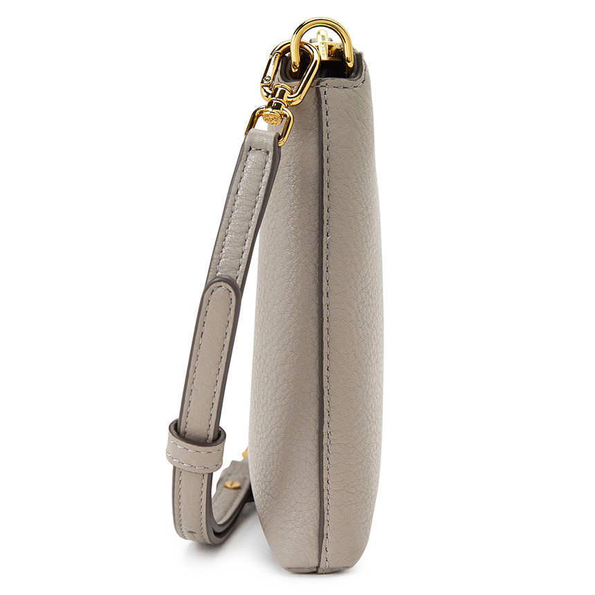 Kira Clutch In Grey Leather