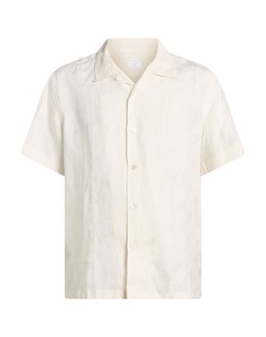 Man Shirt Ivory Size 15 Linen