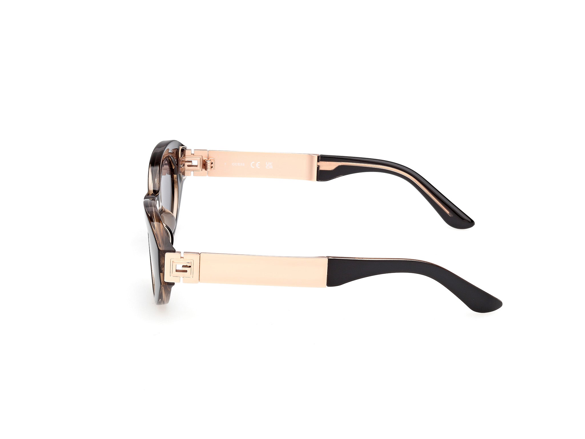Guess Mujer Guess GU00261-H 01A Gafas de sol Inyectado Negro Fumar Redonda Norma