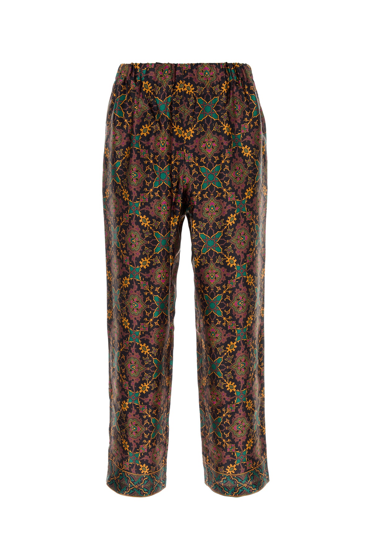 PANTAMOLLE Printed satin Gajardo pant